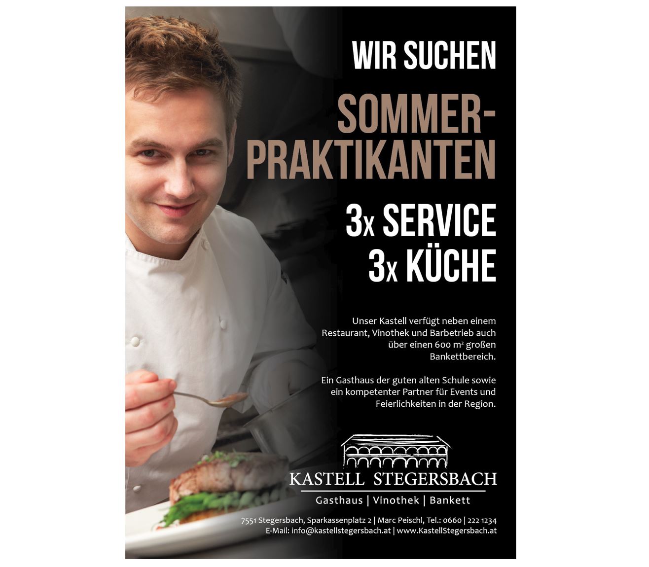 Kastell Stegersbach Praktikum Küche